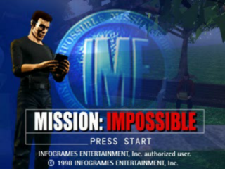 Mission Impossible title screen for Playstation
